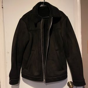 Genuine Suede and Fur Bomber jacket